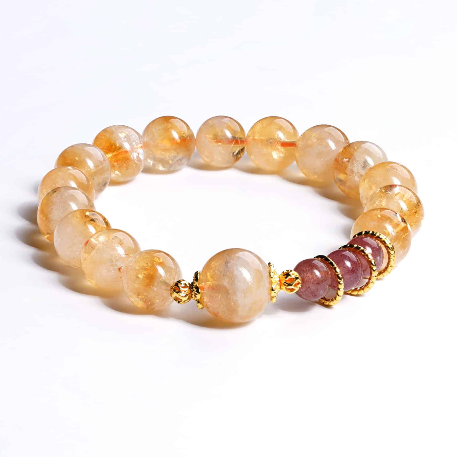 Pyramidal Citrine × Strawberry Quartz