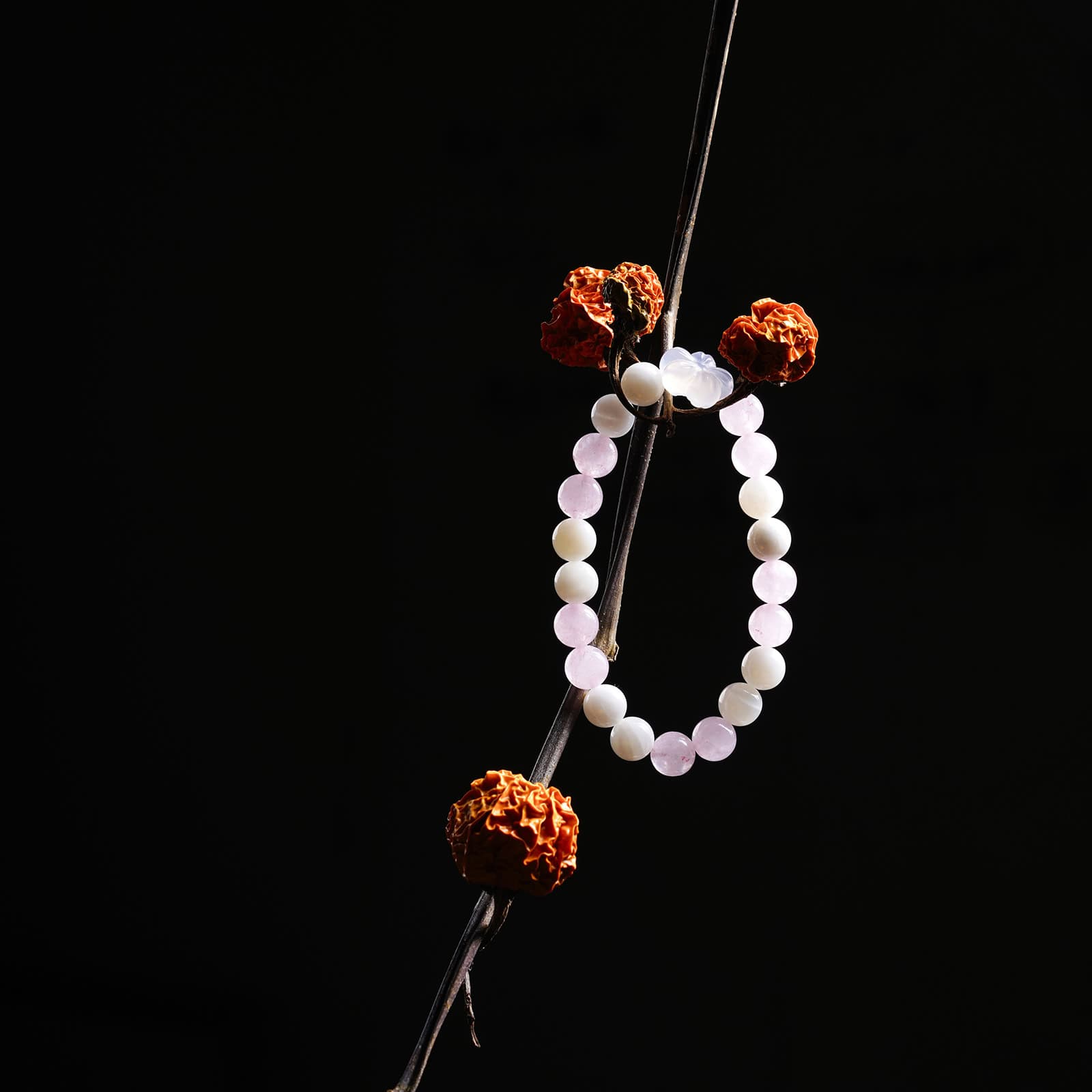 Rose Quartz &Brazilian Moonstone Rose Quartz &Brazilian Moonstone