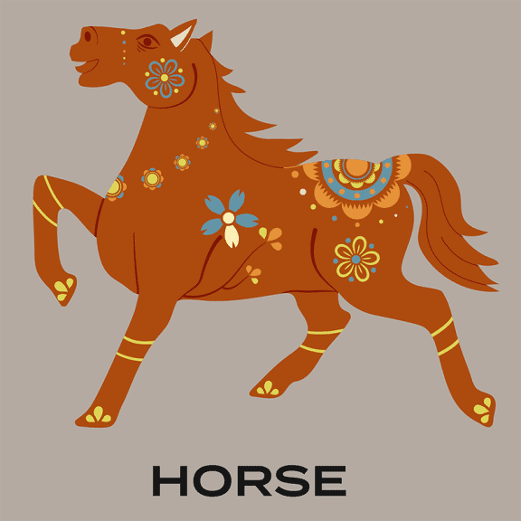 Zodiac sign horse