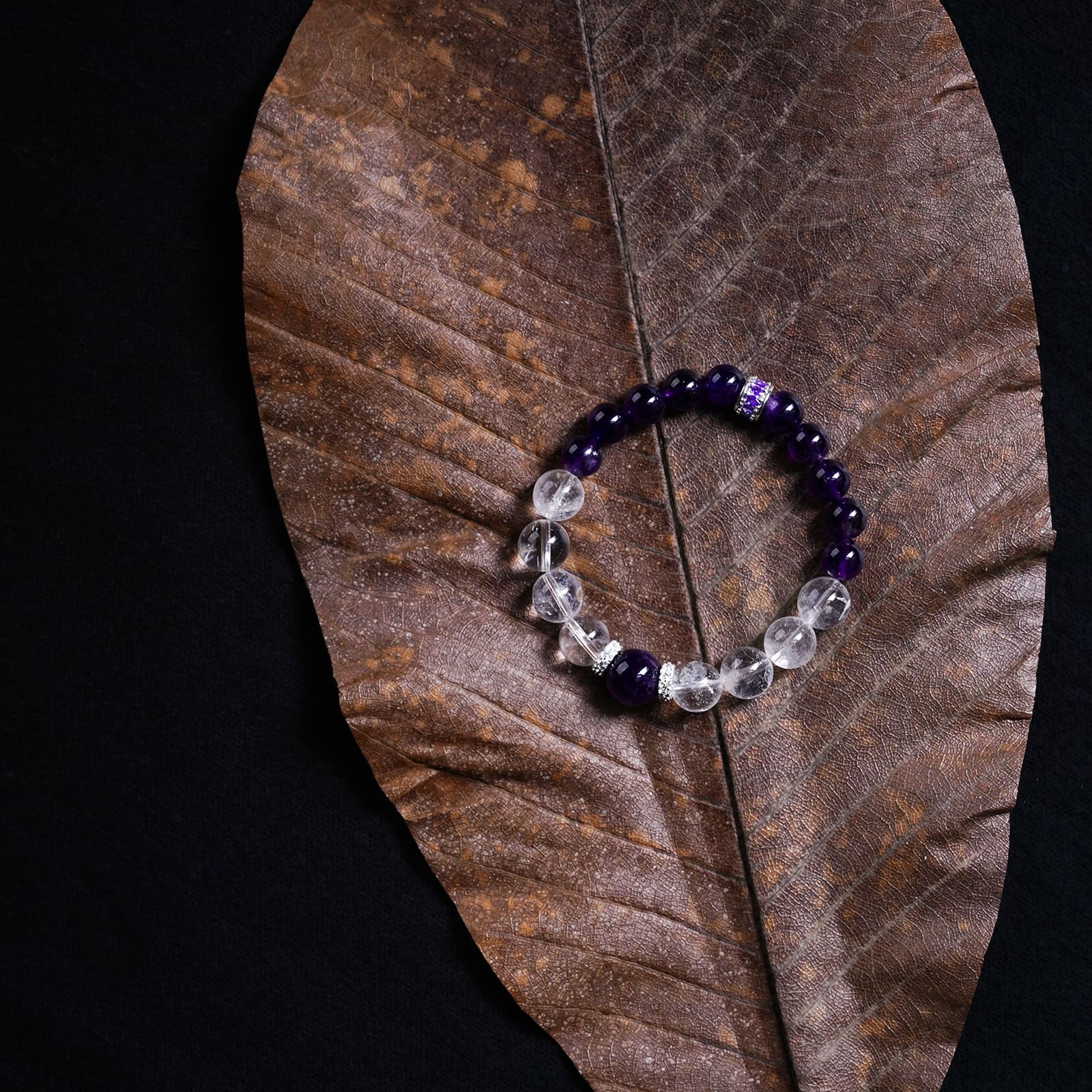 Amethyst&Clear Quartz Bracelet