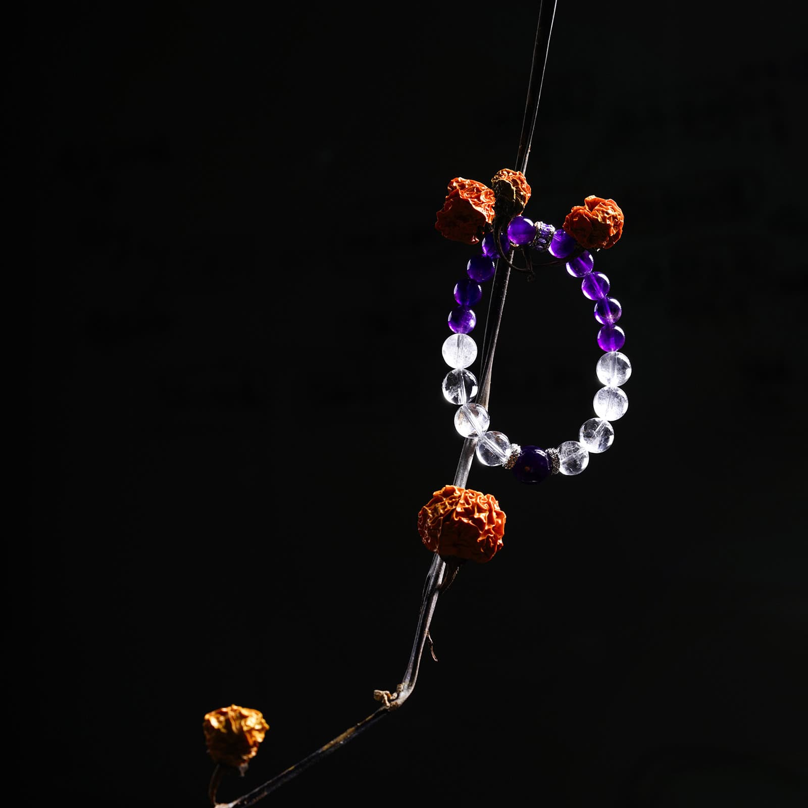 Amethyst&Clear Quartz Bracelet