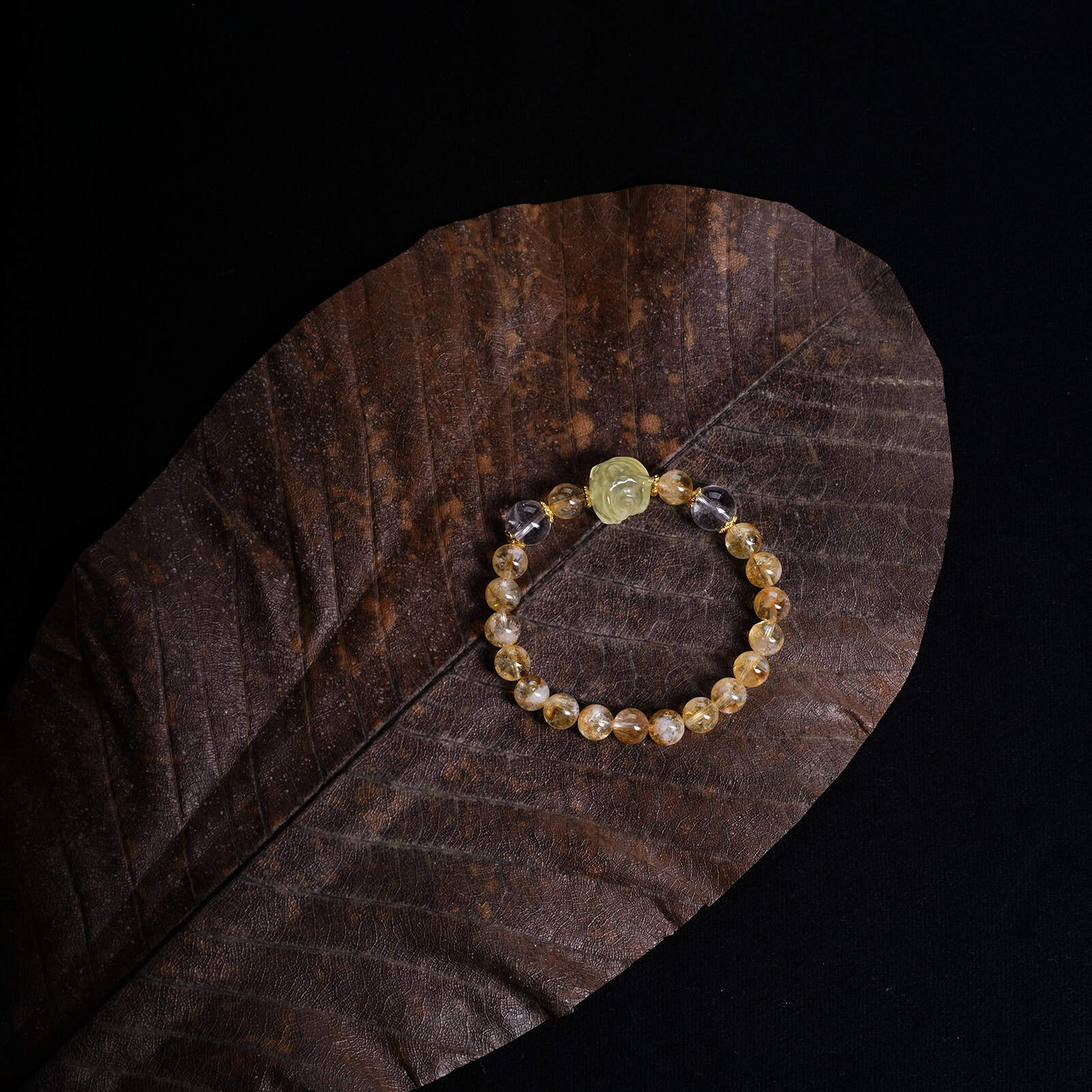 Citrine Clear Quartz Lion Bracelet Citrine Clear Quartz Lion Bracelet