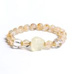Citrine Clear Quartz Lion Bracelet