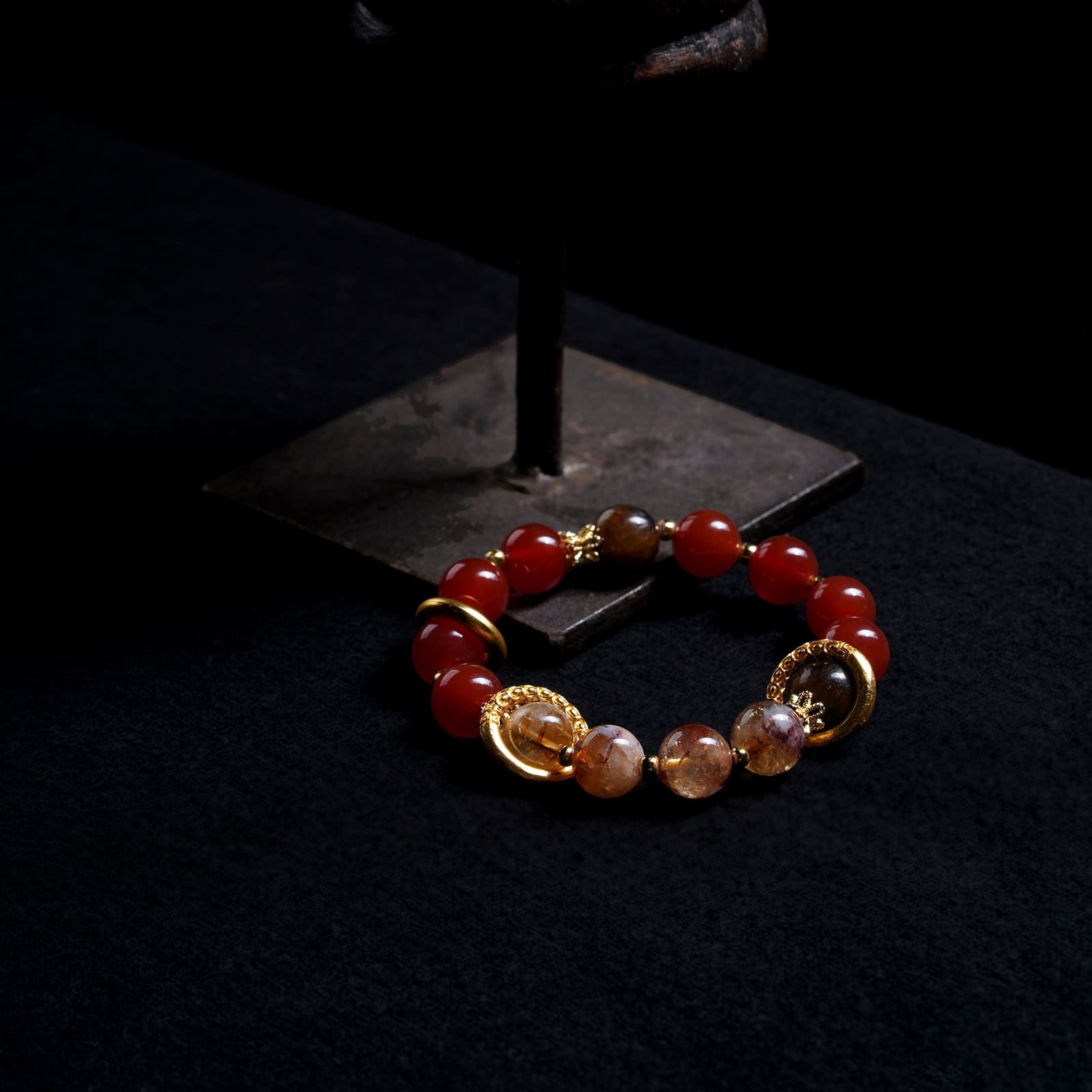 Red Agate&Citrine&Tiger's Eye Bracelet