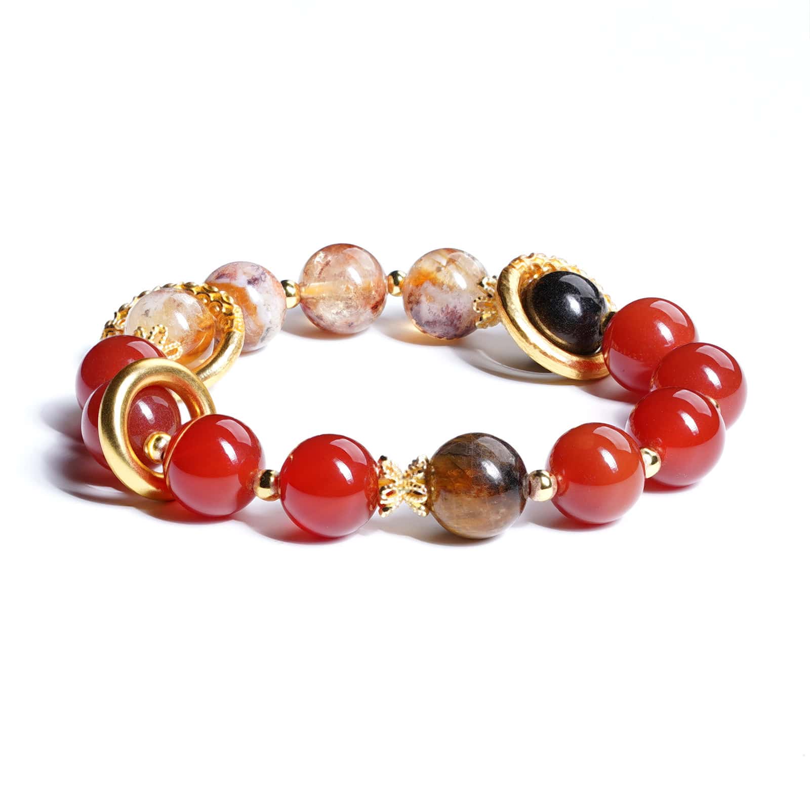 Red Agate&Citrine&Tiger's Eye Bracelet
