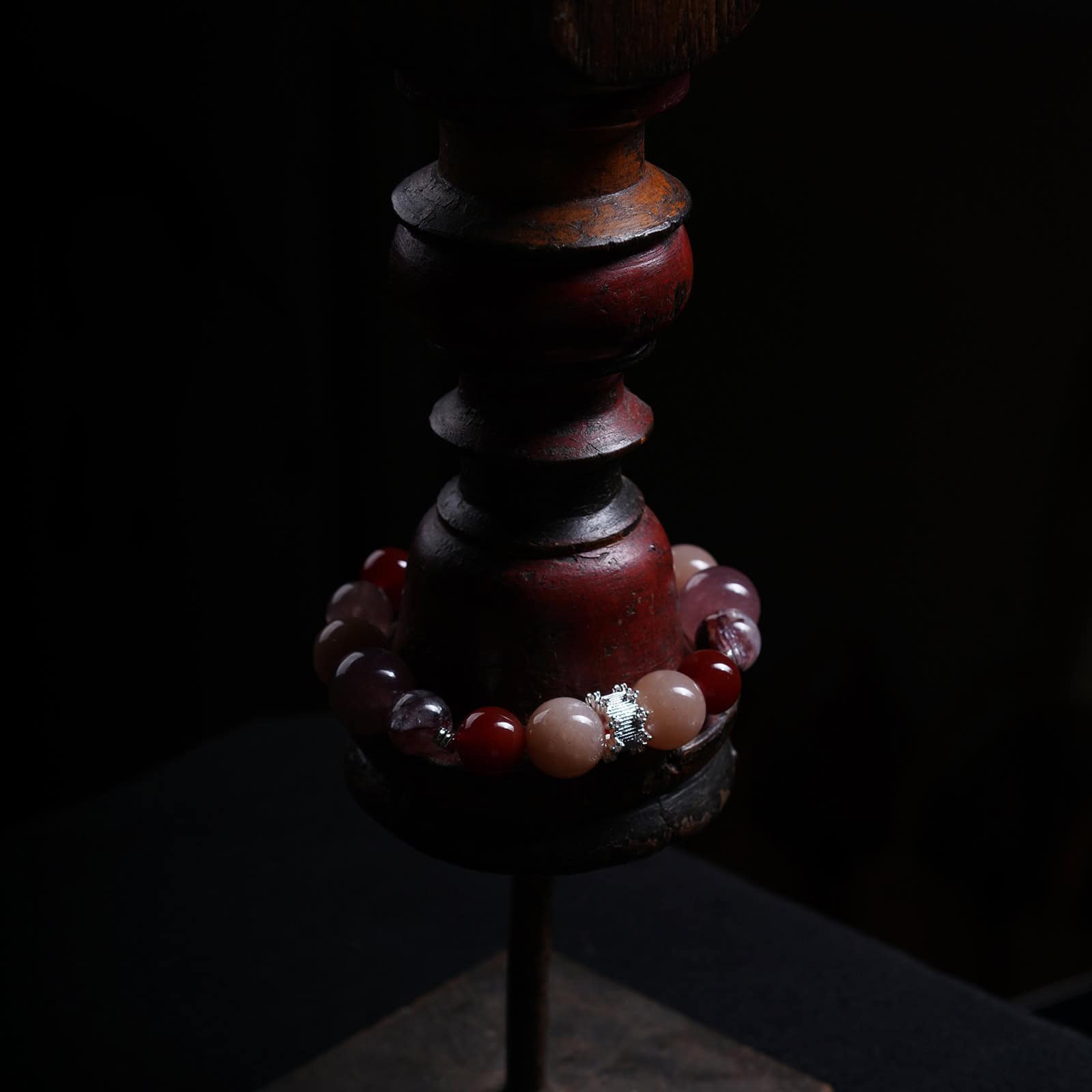 Red Agate&Strawberry&Sunstone&Rutilated Bracelet Red Agate&Strawberry&Sunstone&Rutilated Bracelet