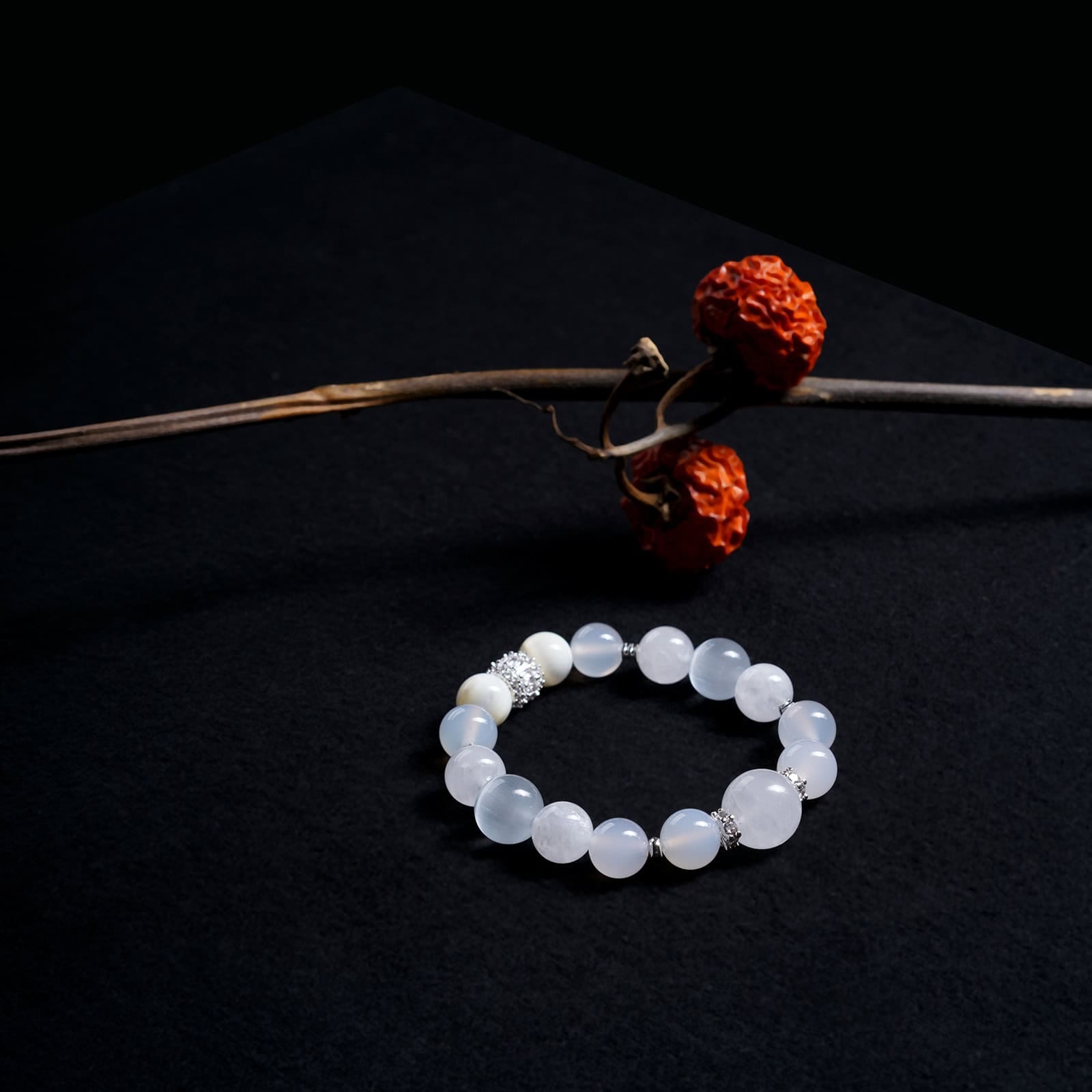 White Phantom·White Agate·Cat’s Eye·Mother Pearl Bracelet