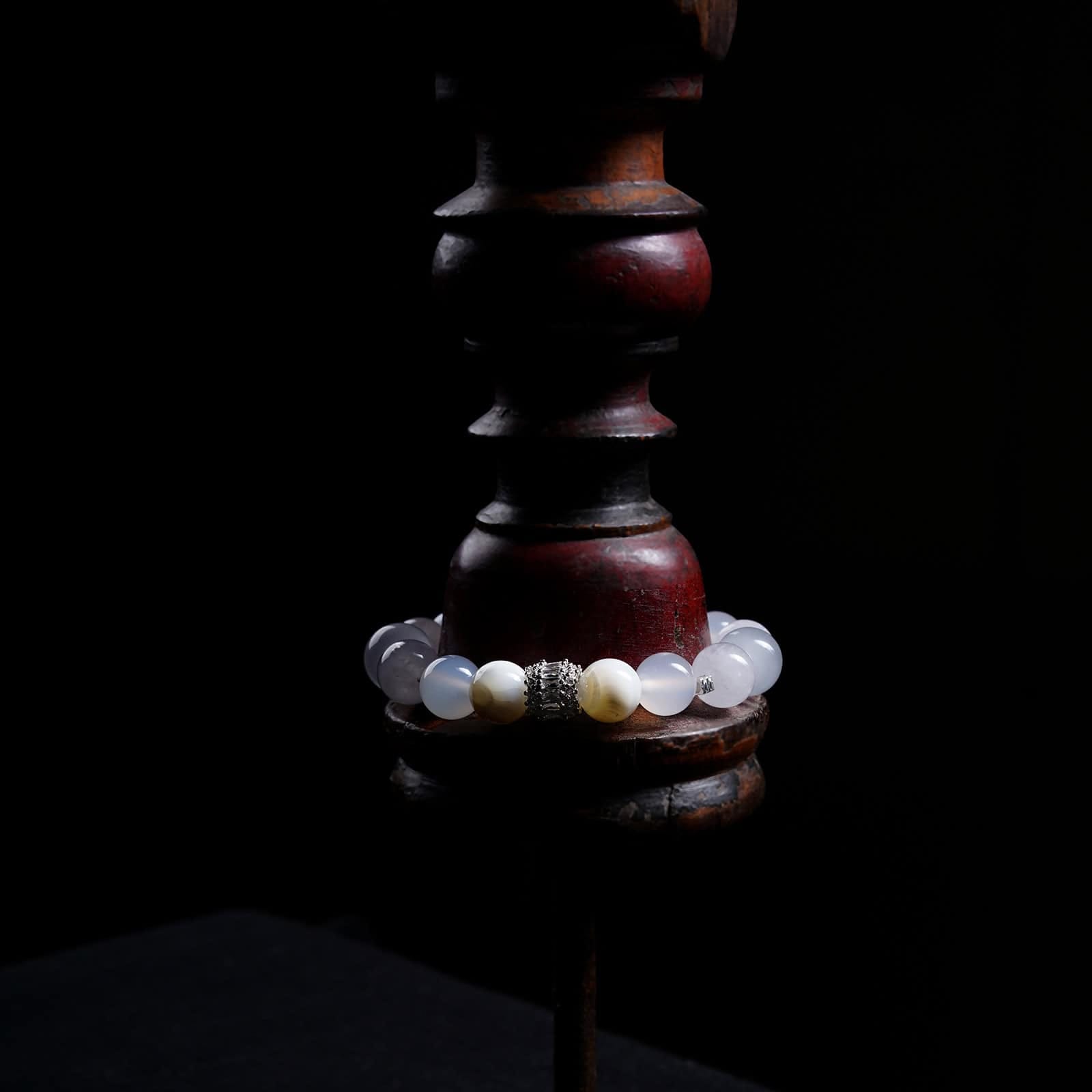 White Phantom·White Agate·Cat’s Eye·Mother Pearl Bracelet